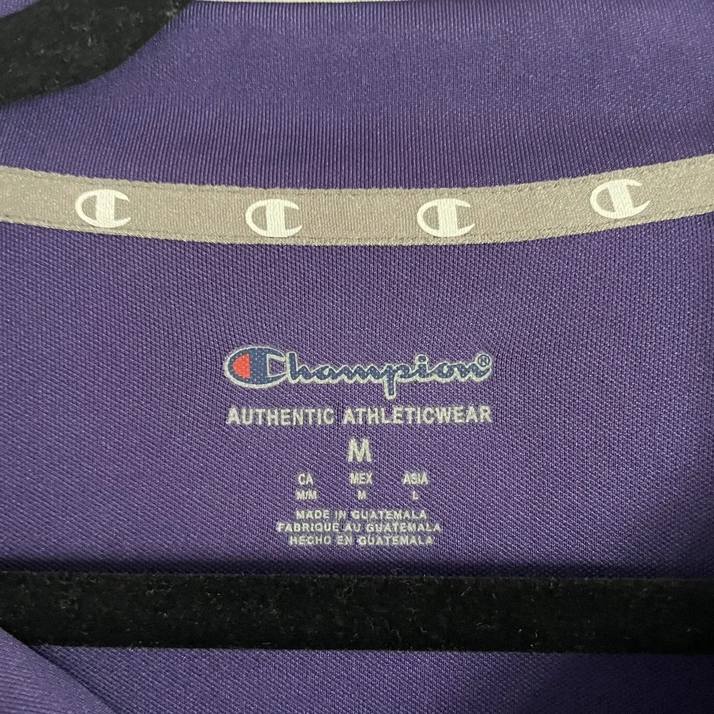Kansas State KState Golf Polo‎ Shirt Mens Champion Embroidery Logo Purple Medium